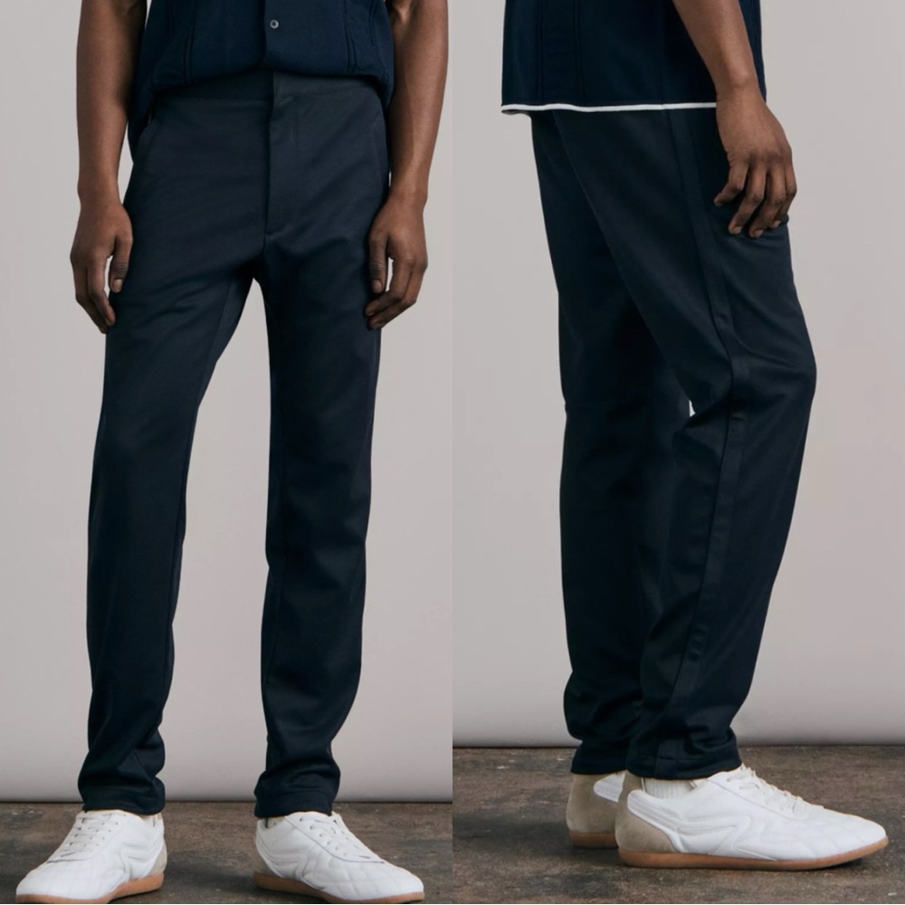 NWT RAG & BONE Zander Men’s Jersey Track Knit Navy Pants Trousers
